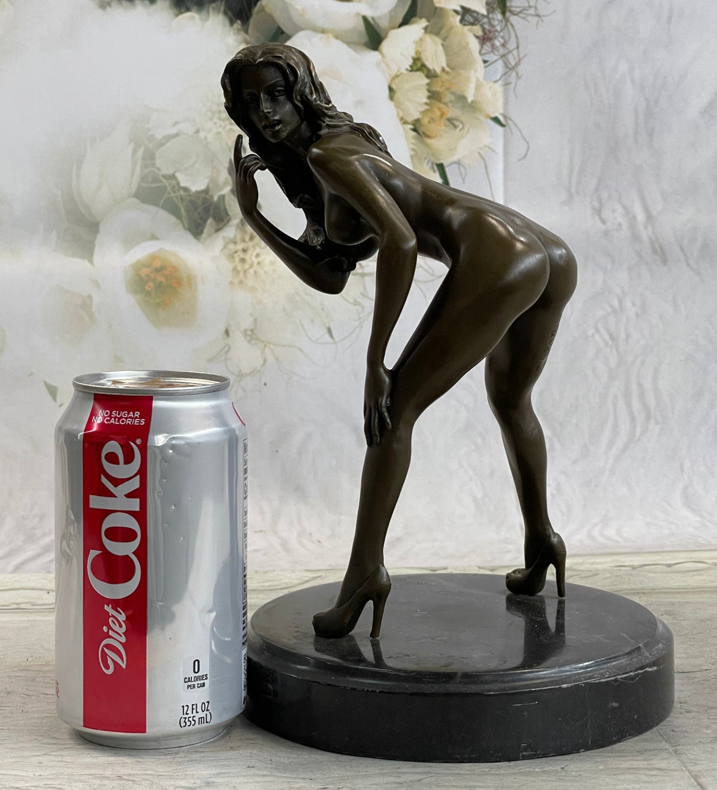 Signed High Quality Mavchi Art Deco Bronze Nude Girl Plinth Statue Sale Deal Art