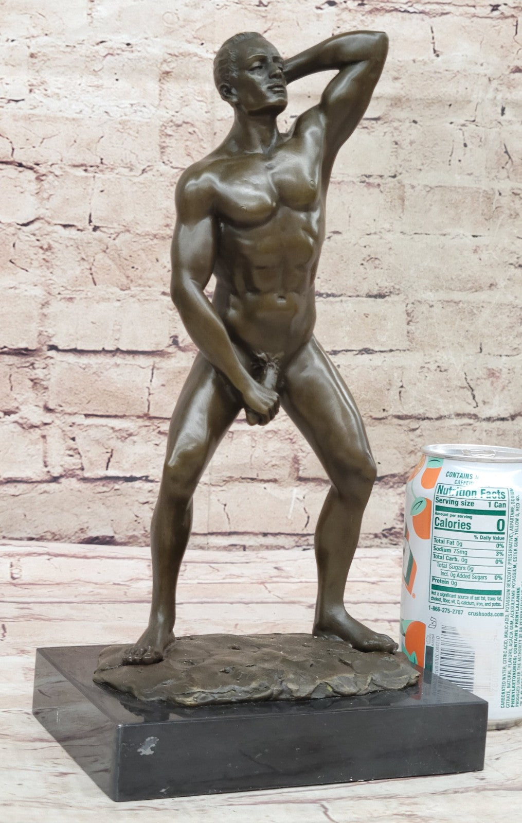 BRASS/BRONZE/COPPER Large Male Nude Statue Figurine Collectible Gay Body SALE