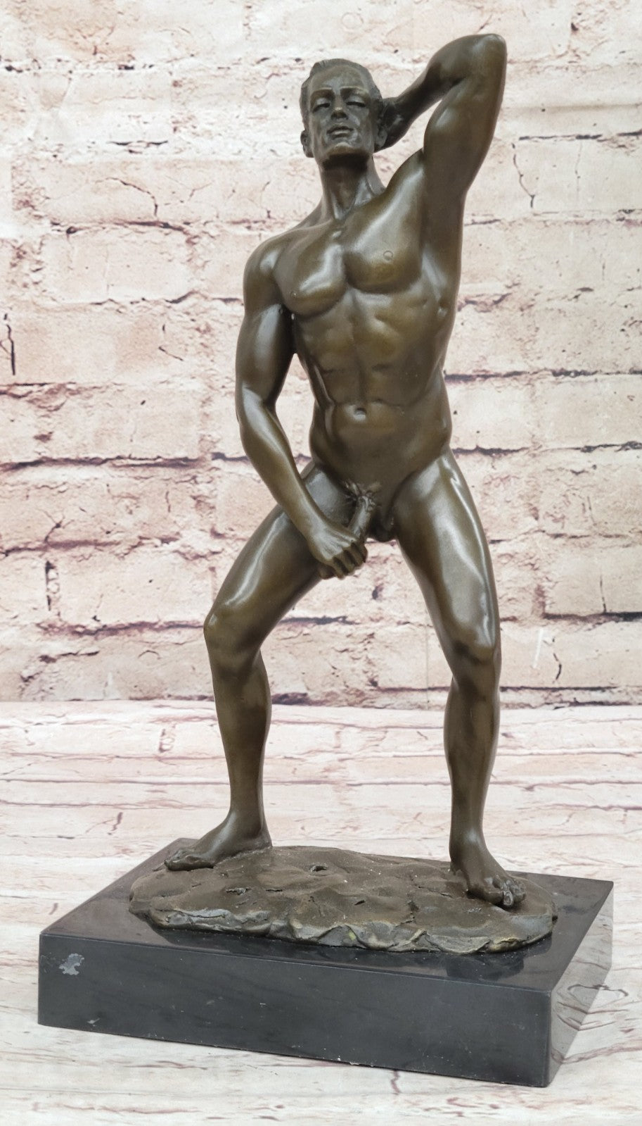 BRASS/BRONZE/COPPER Large Male Nude Statue Figurine Collectible Gay Body SALE