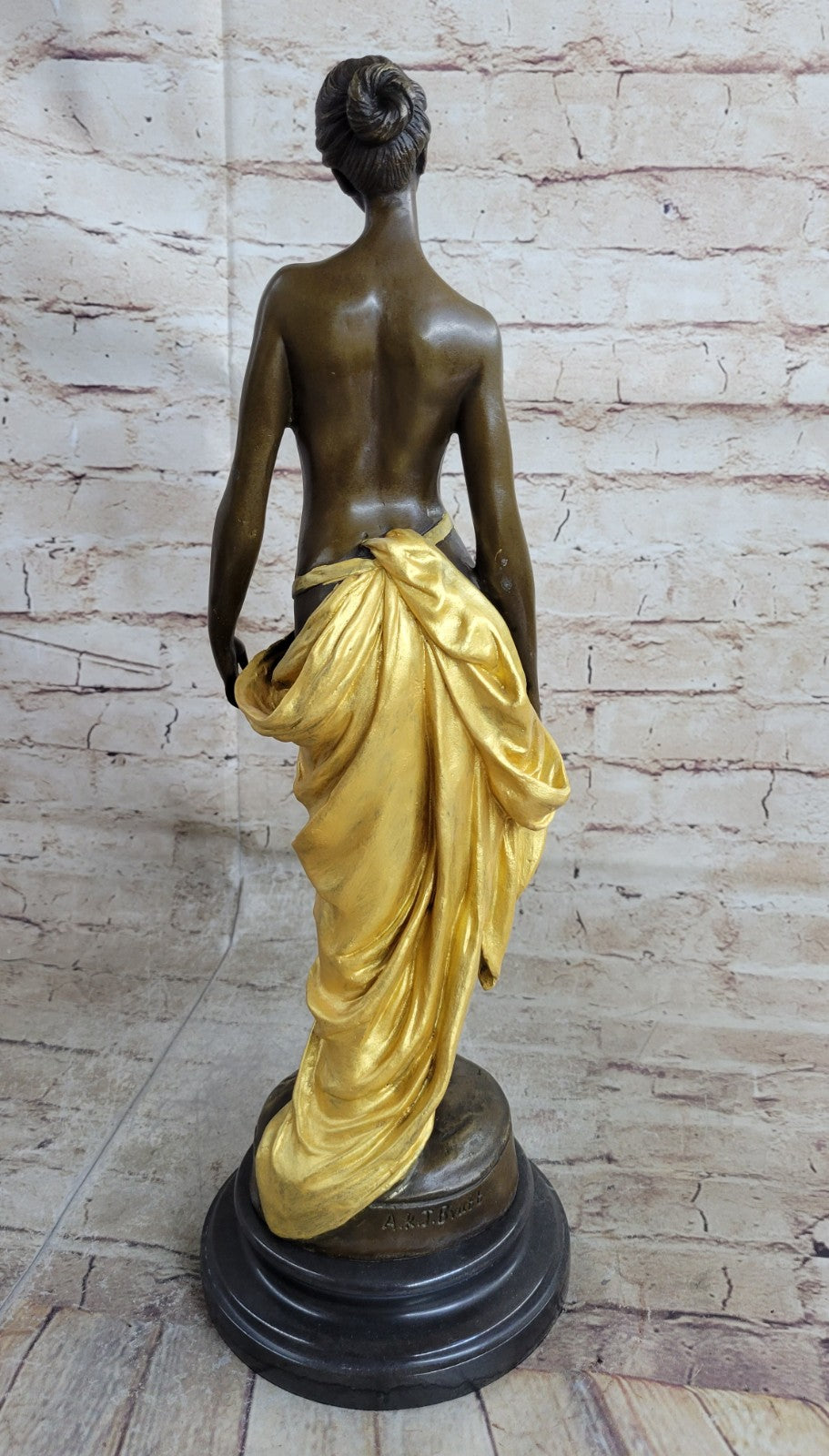 VINTAGE 20C GRAND TOUR STYLE BRONZE BUST ANCIENT ROMAN REVIVAL NEOCLASSICAL NUDE