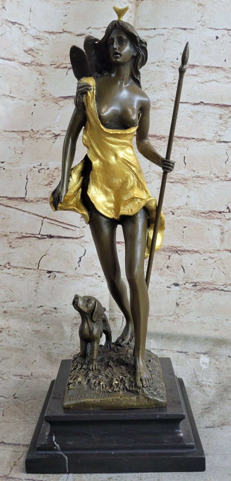 Collectible Hot Cast Amazing Diana The Huntress Bronze Sculpture by Vitaleh Sale