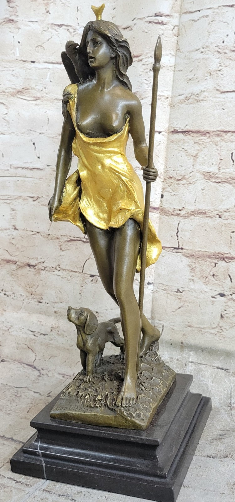 Collectible Hot Cast Amazing Diana The Huntress Bronze Sculpture by Vitaleh Sale