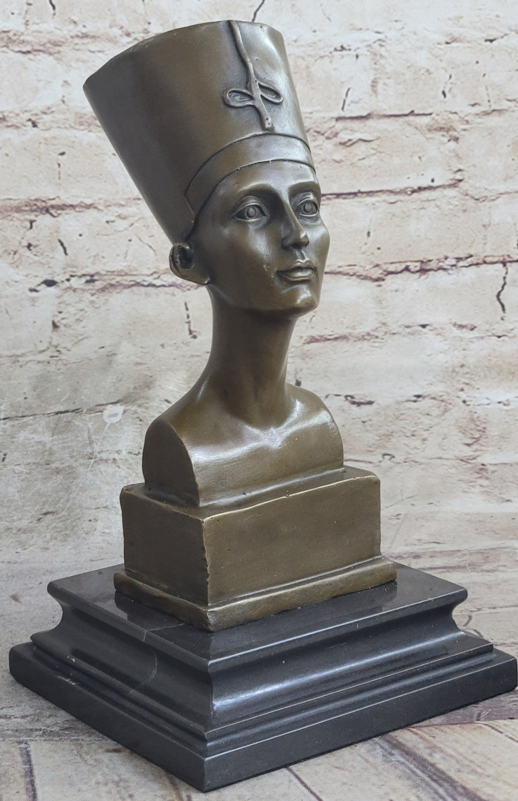 Hot Cast European Made Nefertiti Bust Bronze Masterpiece Sculpture Figurine Sale