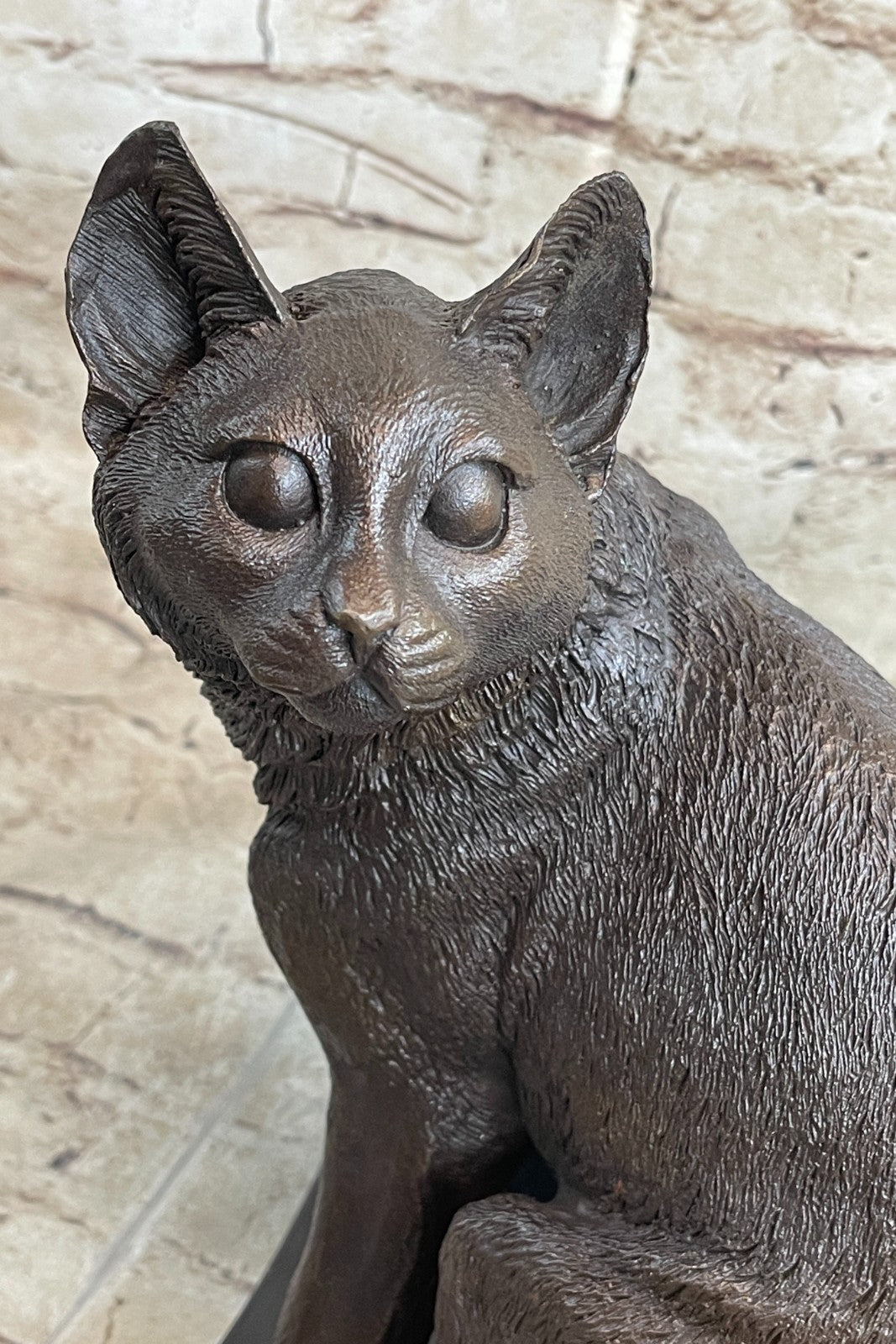 Artistic Kitten Cat Lover Collector Bronze Statue Sculpture Figurine Art Deco