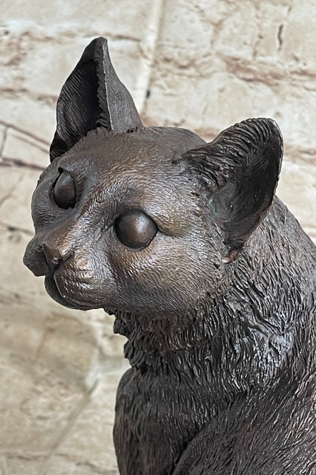 Artistic Kitten Cat Lover Collector Bronze Statue Sculpture Figurine Art Deco