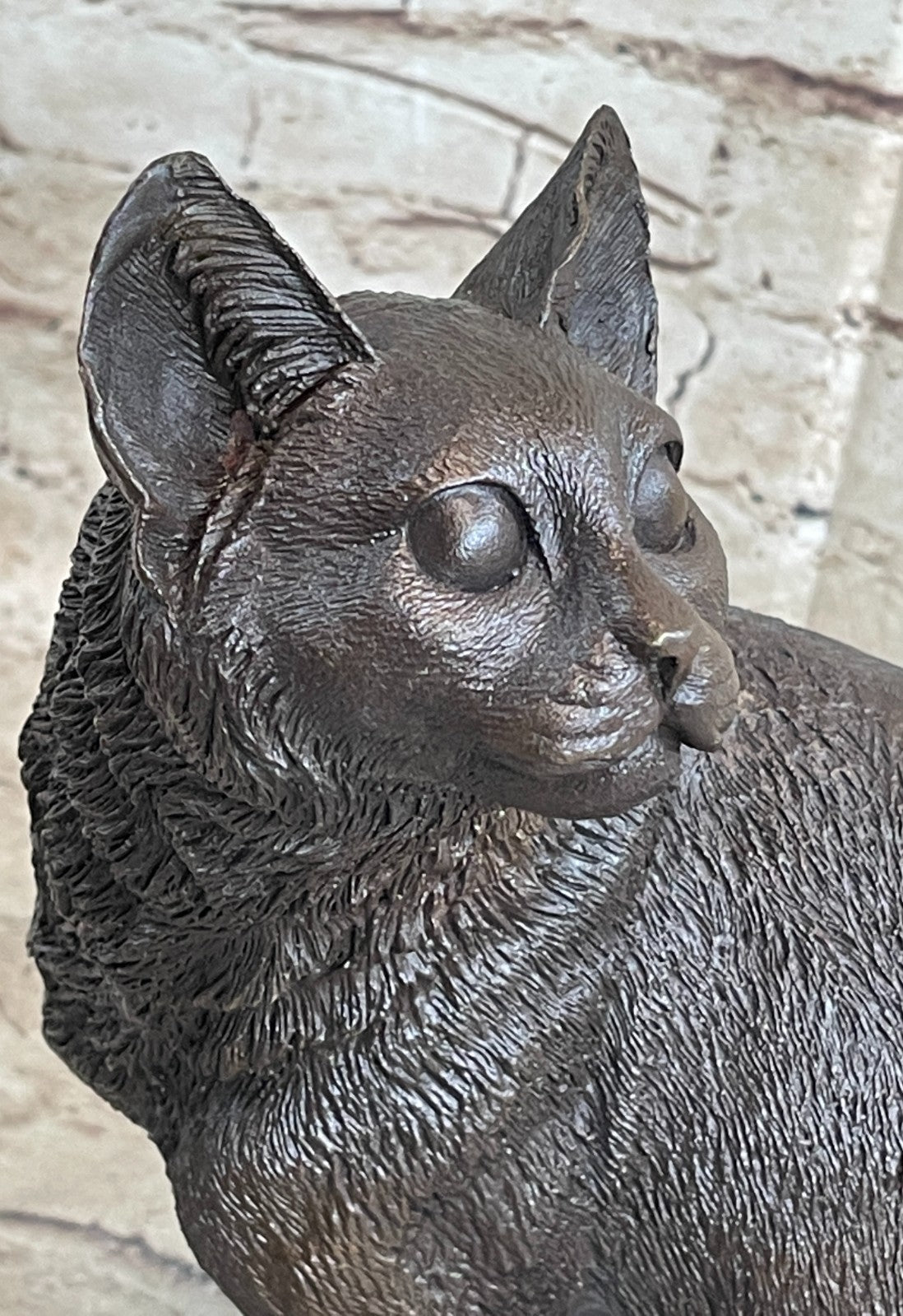 Artistic Kitten Cat Lover Collector Bronze Statue Sculpture Figurine Art Deco