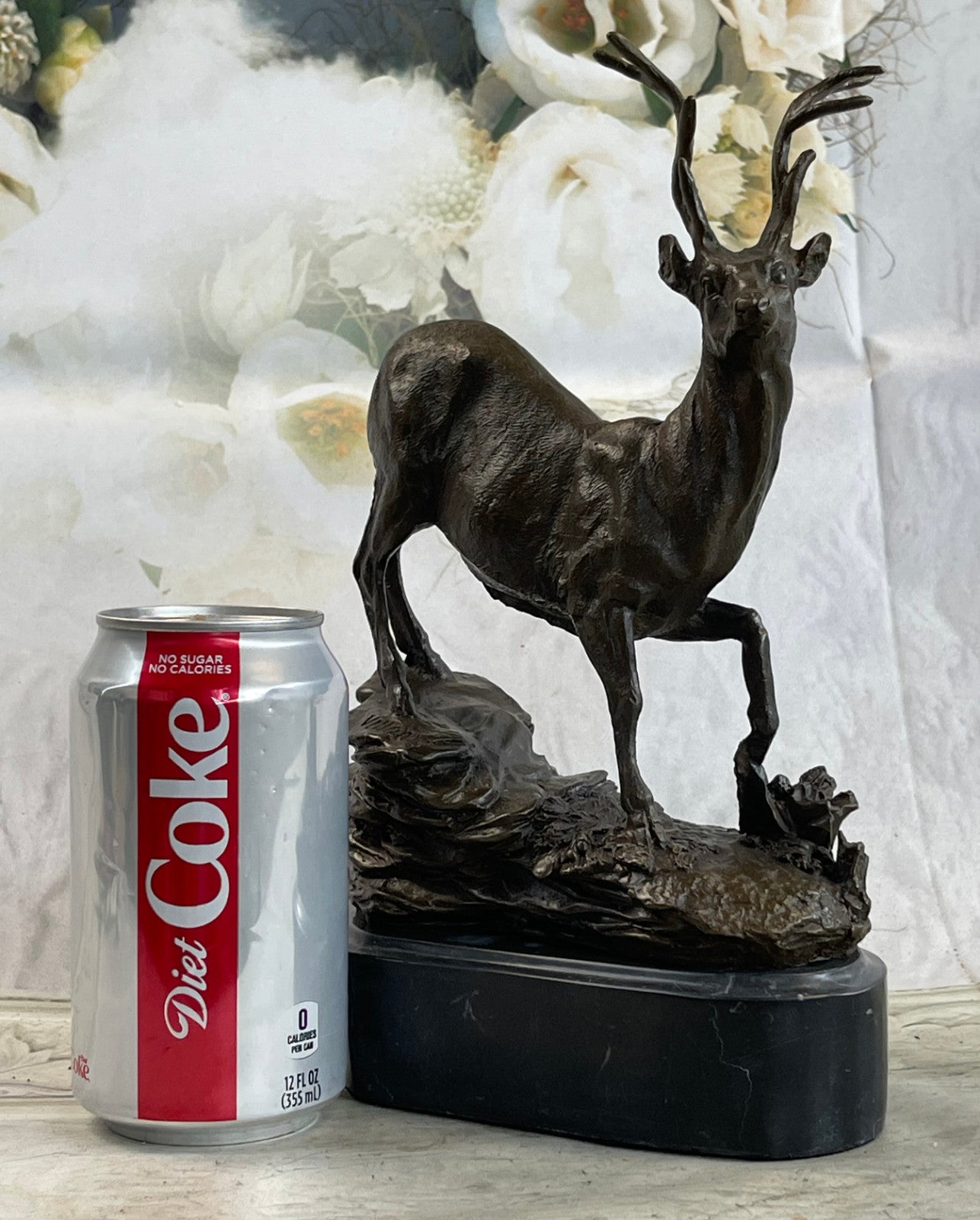 Bronze Gift collectible sculpture Majestic Bronze Deer Stag Buck Sculpture Figur