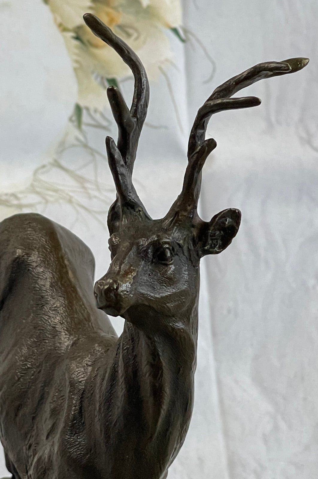 Bronze Gift collectible sculpture Majestic Bronze Deer Stag Buck Sculpture Figur