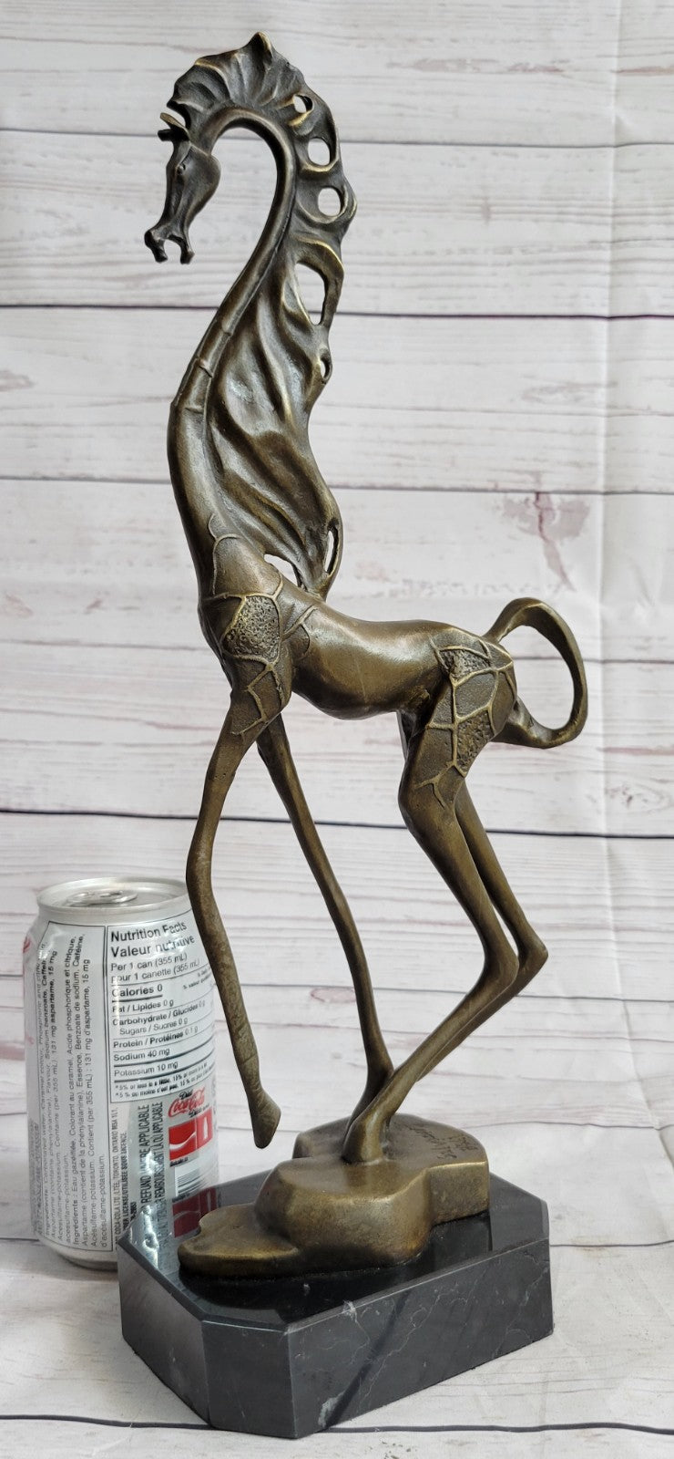 Abstract Modern Art Salvador Dali Horse Hot Cast Bronze Sculpture Marble Figurin