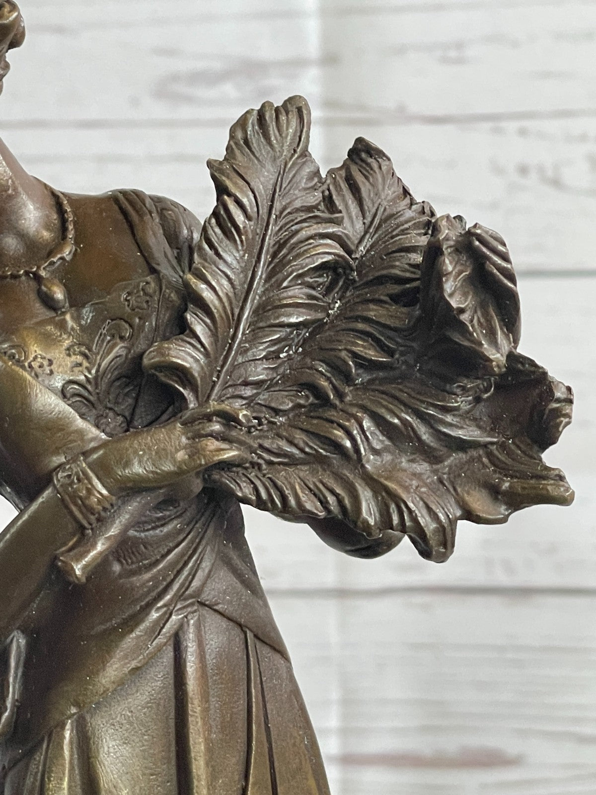 Handcrafted bronze sculpture SALE Art Gown Feather Milo *