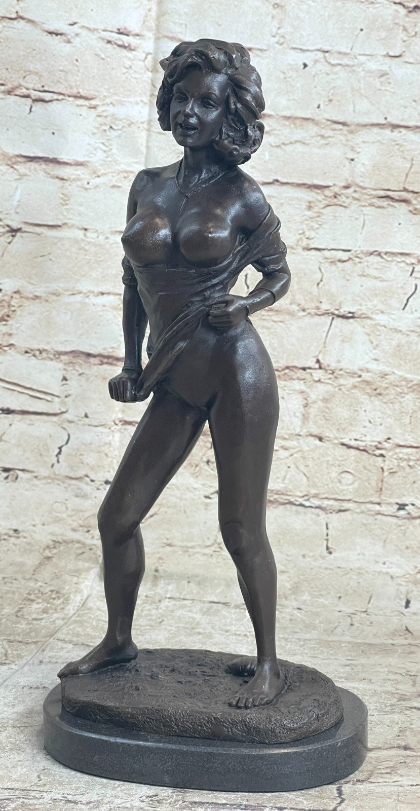 Handcrafted bronze sculpture SALE Marilyn Erotic Highly Nude Pasquale Original