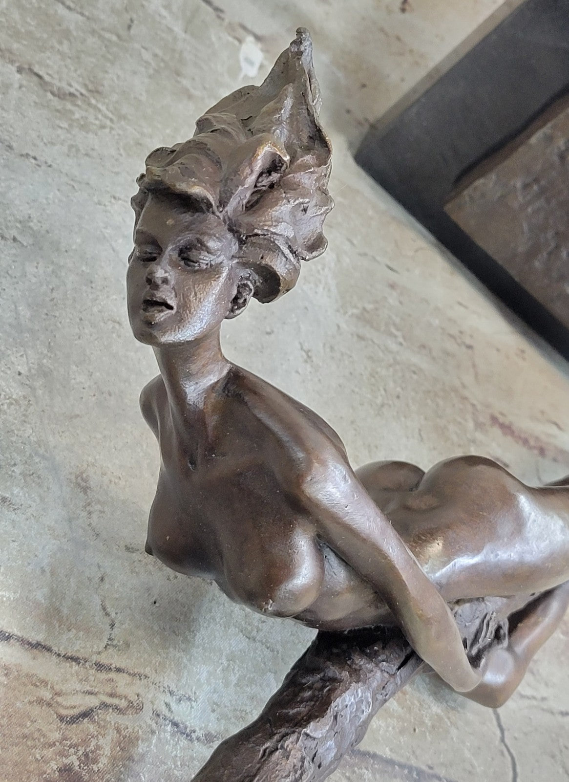 Signed Original Italian Artist Aldo Vitaleh Erotic Nude Lady Bronze Sc