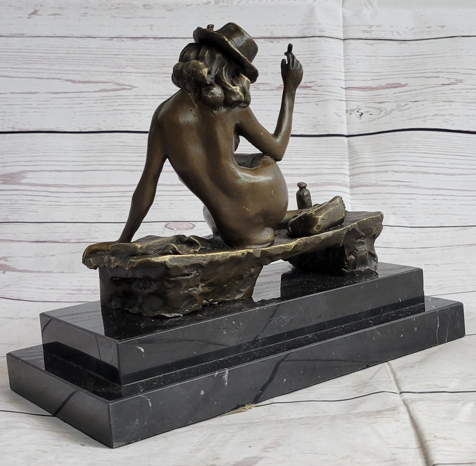 Actress 100% Solid Bronze Statue Dancer Sexy Jazz Singer Classic Art Deco Deal