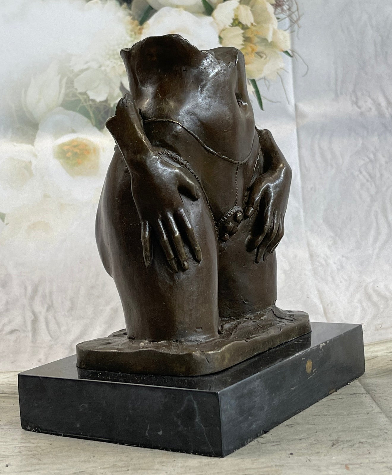 Handcrafted bronze sculpture SALE Torso Female Nude Abstract Edition Collector