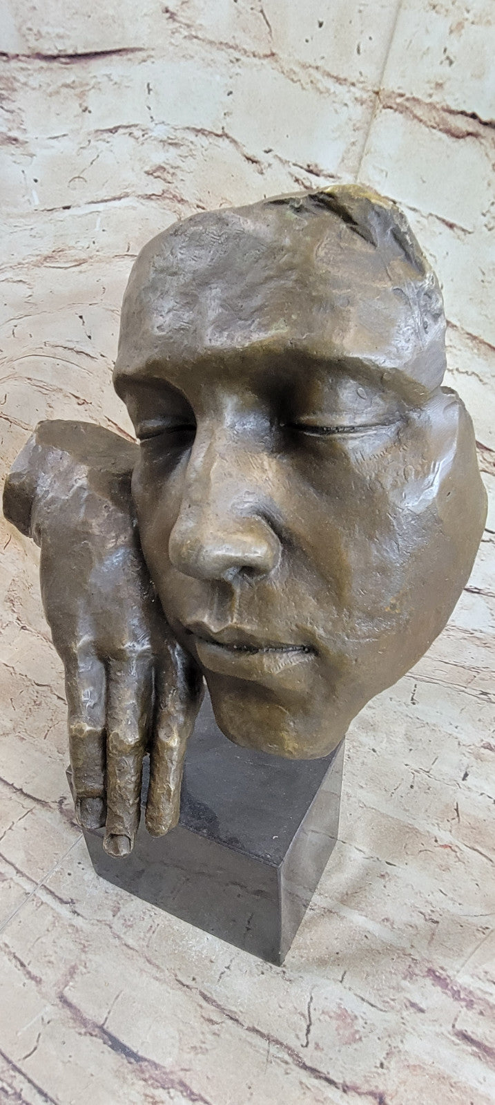 SALVADOR DALI HOMMAGE - BRONZE SCULPTURE - THE RELAXING- STILLNESS -100 % BRONZE