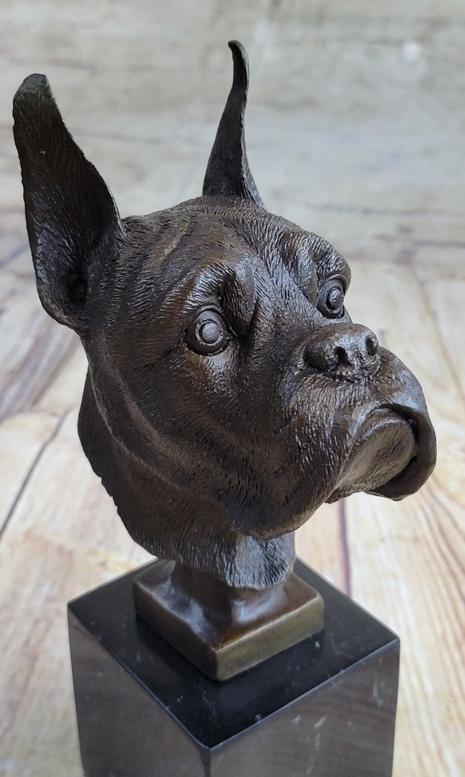 Handcrafted bronze sculpture SALE Art Base Marble Bulldog Boxer English German