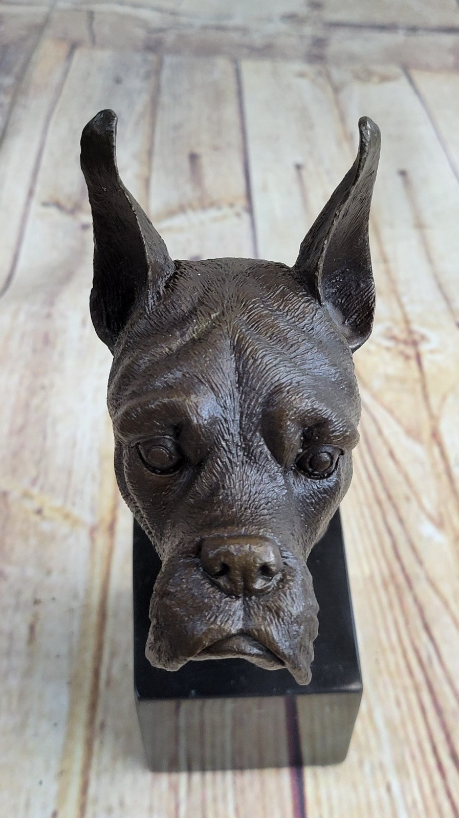 Handcrafted bronze sculpture SALE Art Base Marble Bulldog Boxer English German