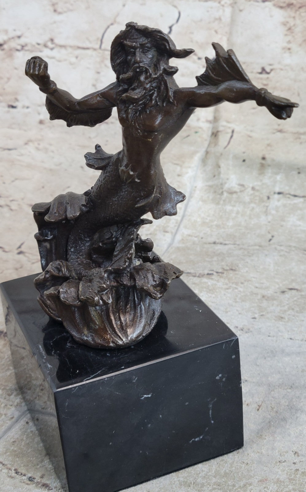 Handcrafted bronze sculpture SALE Art Zeus Or ~Original~Poseidon Signed Sale