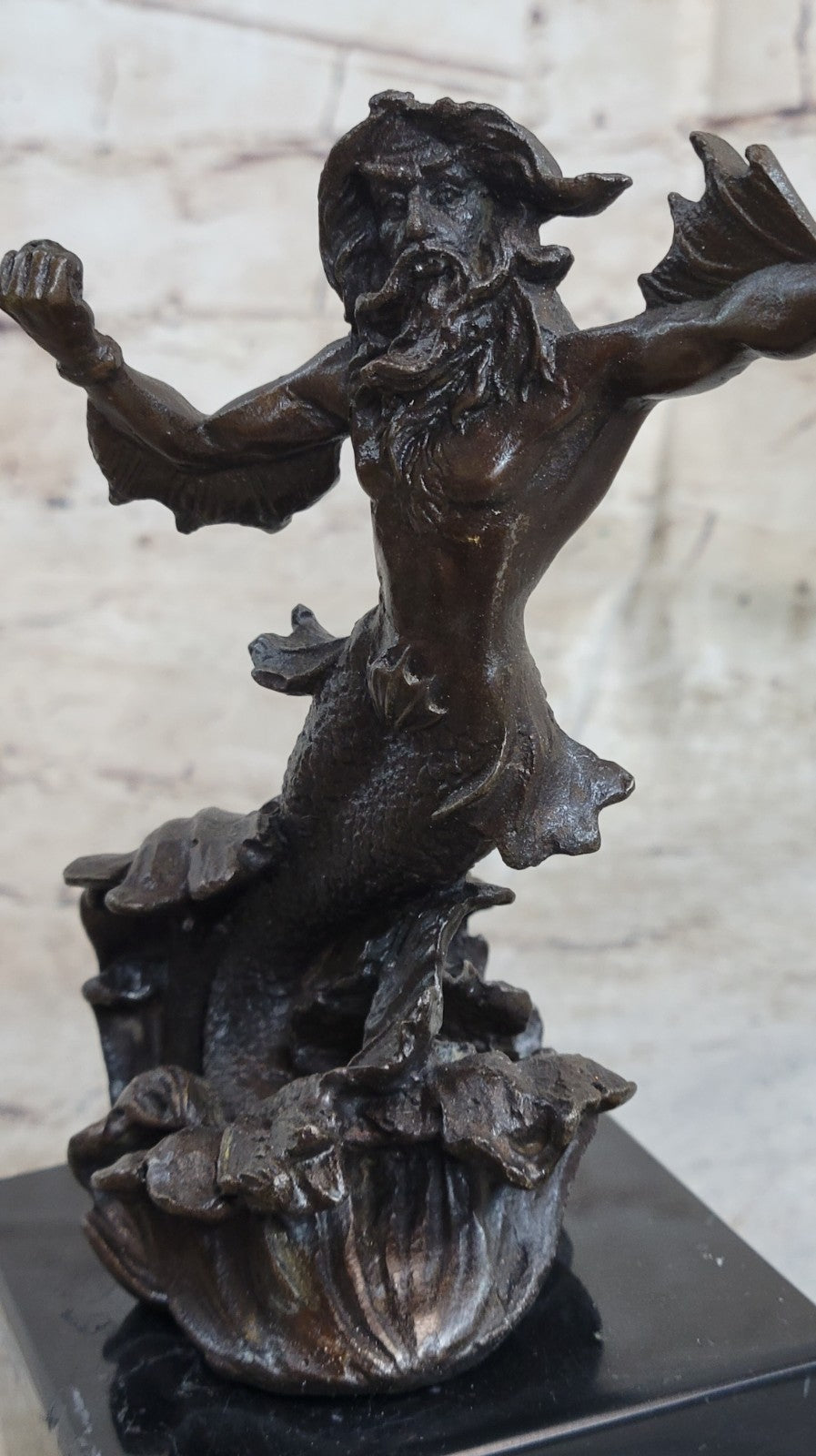 Handcrafted bronze sculpture SALE Art Zeus Or ~Original~Poseidon Signed Sale