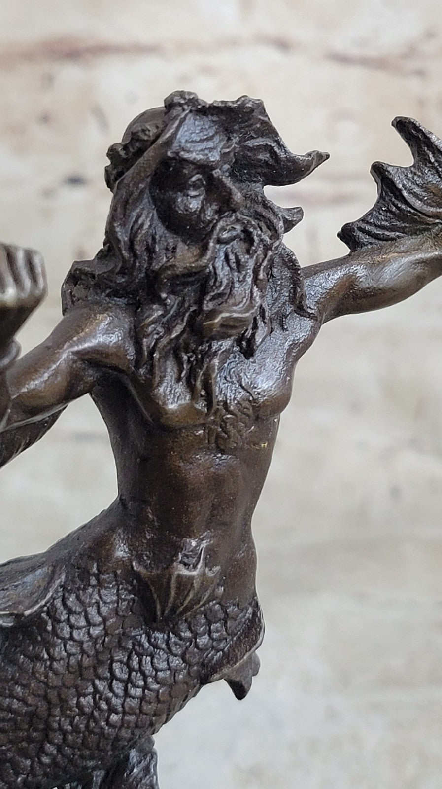 Handcrafted bronze sculpture SALE Art Zeus Or ~Original~Poseidon Signed Sale