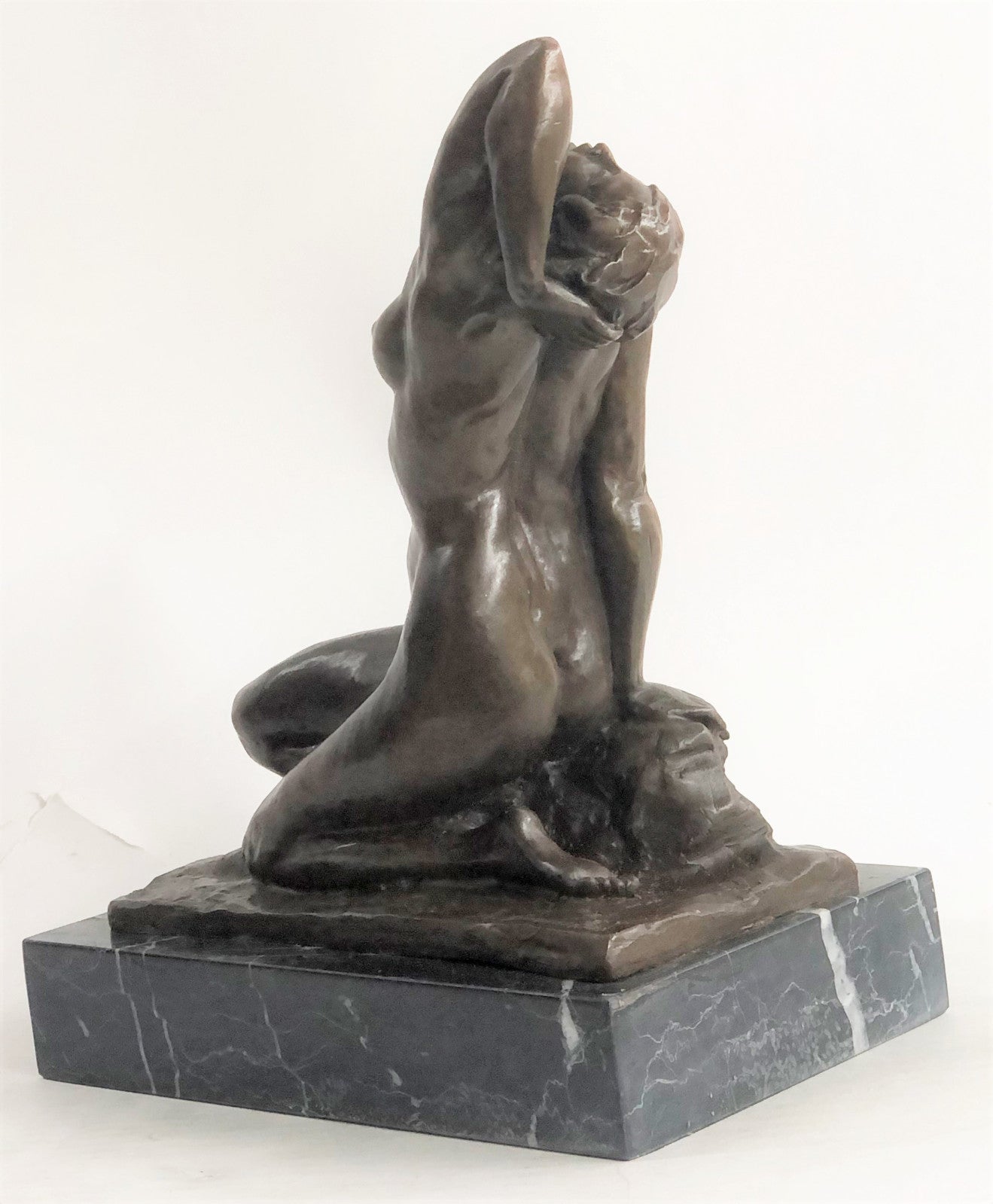 Modern Gift Abstract Bronze Sculpture Nude Sexy Girl Home Deco Figurine Figure 