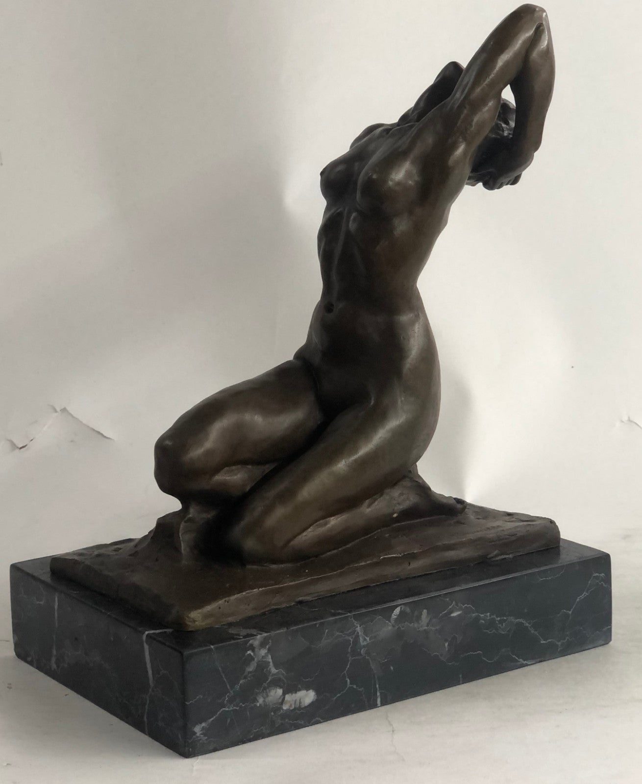 Handcrafted bronze sculpture SALE Decor Home Gennarelli By Female Nude Deco Art