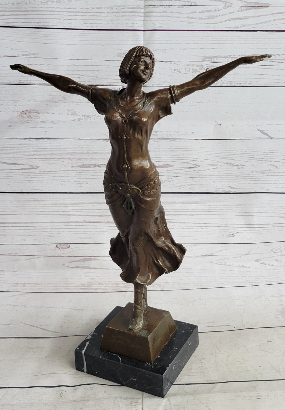 Handcrafted bronze sculpture SALE Patoue Jean Artesian French Original Signed