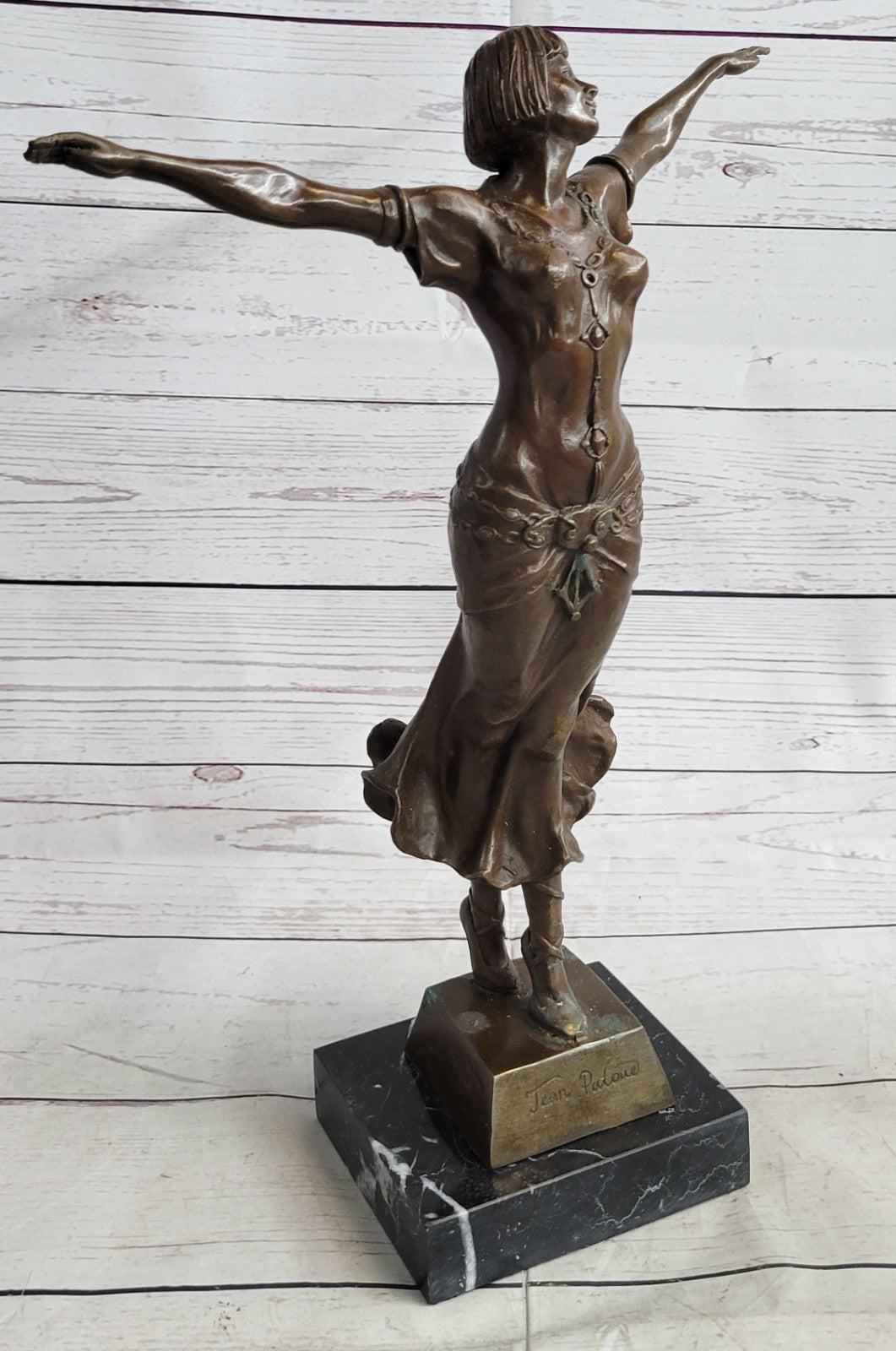 Handcrafted bronze sculpture SALE Patoue Jean Artesian French Original Signed