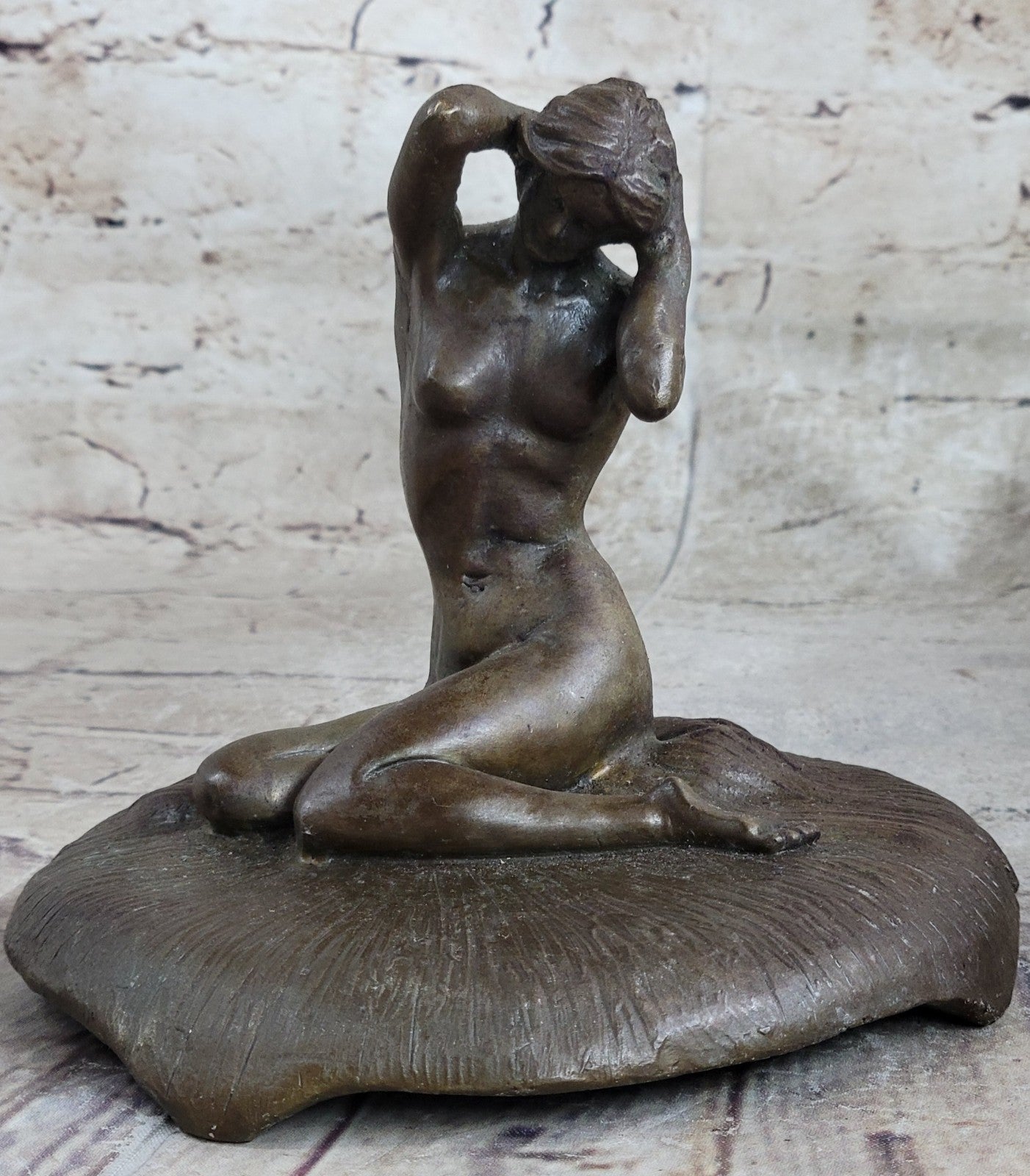 Handcrafted bronze sculpture SALE Signed Nude Nouveau Art Jugendstil French