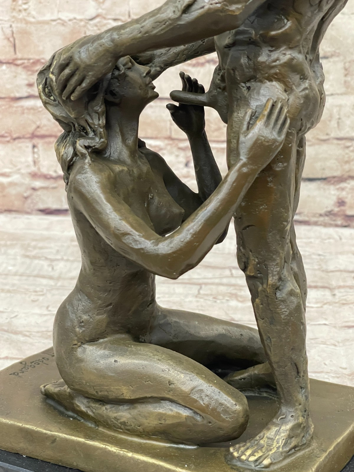 Sexy Erotic Sculpture Nude Girl Man Provocative Bronze Statue Sculptur