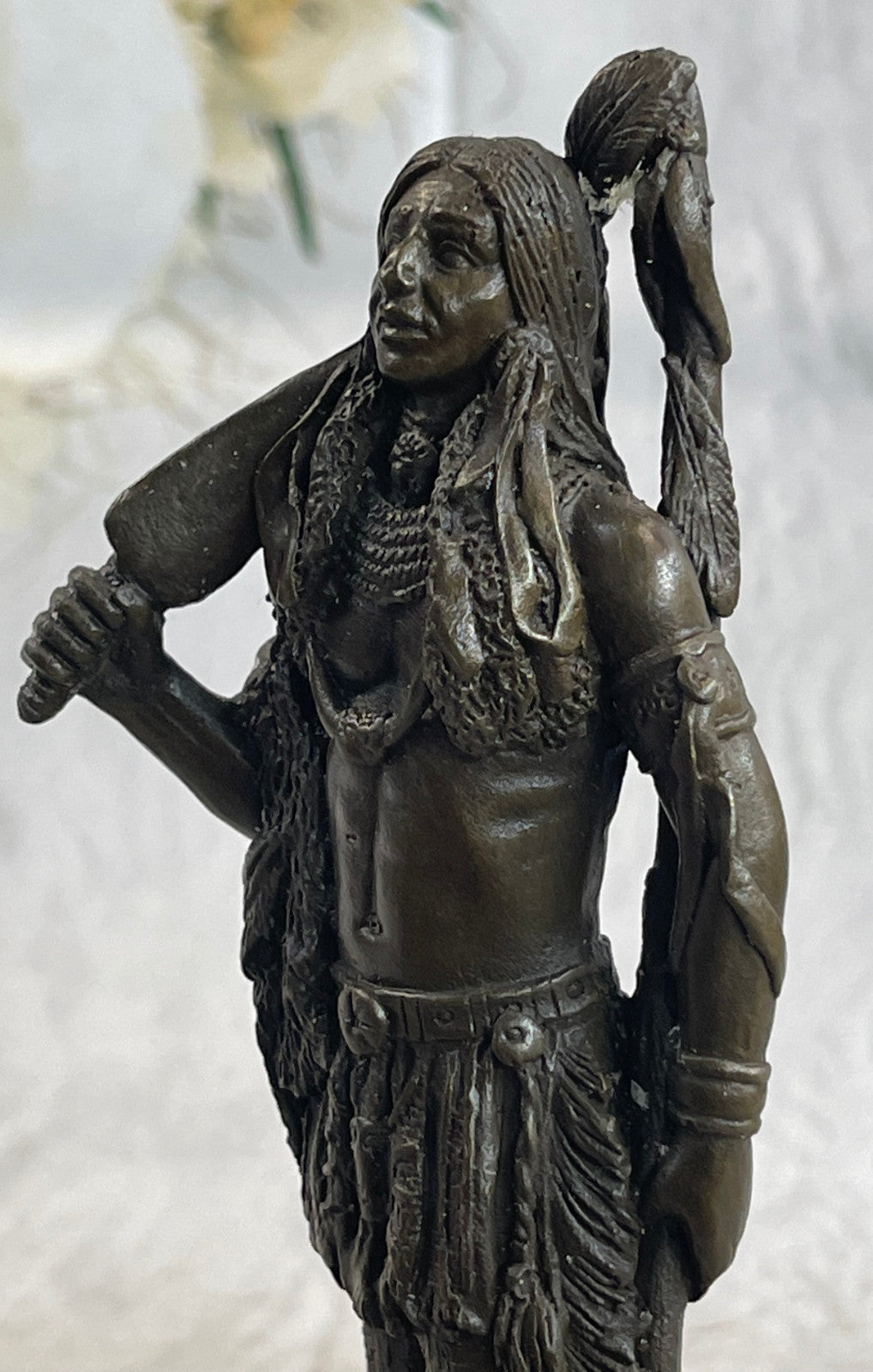 American Coypel Warrior Handcrafted Bronze Sculpture Statue Figurine Figure Deal