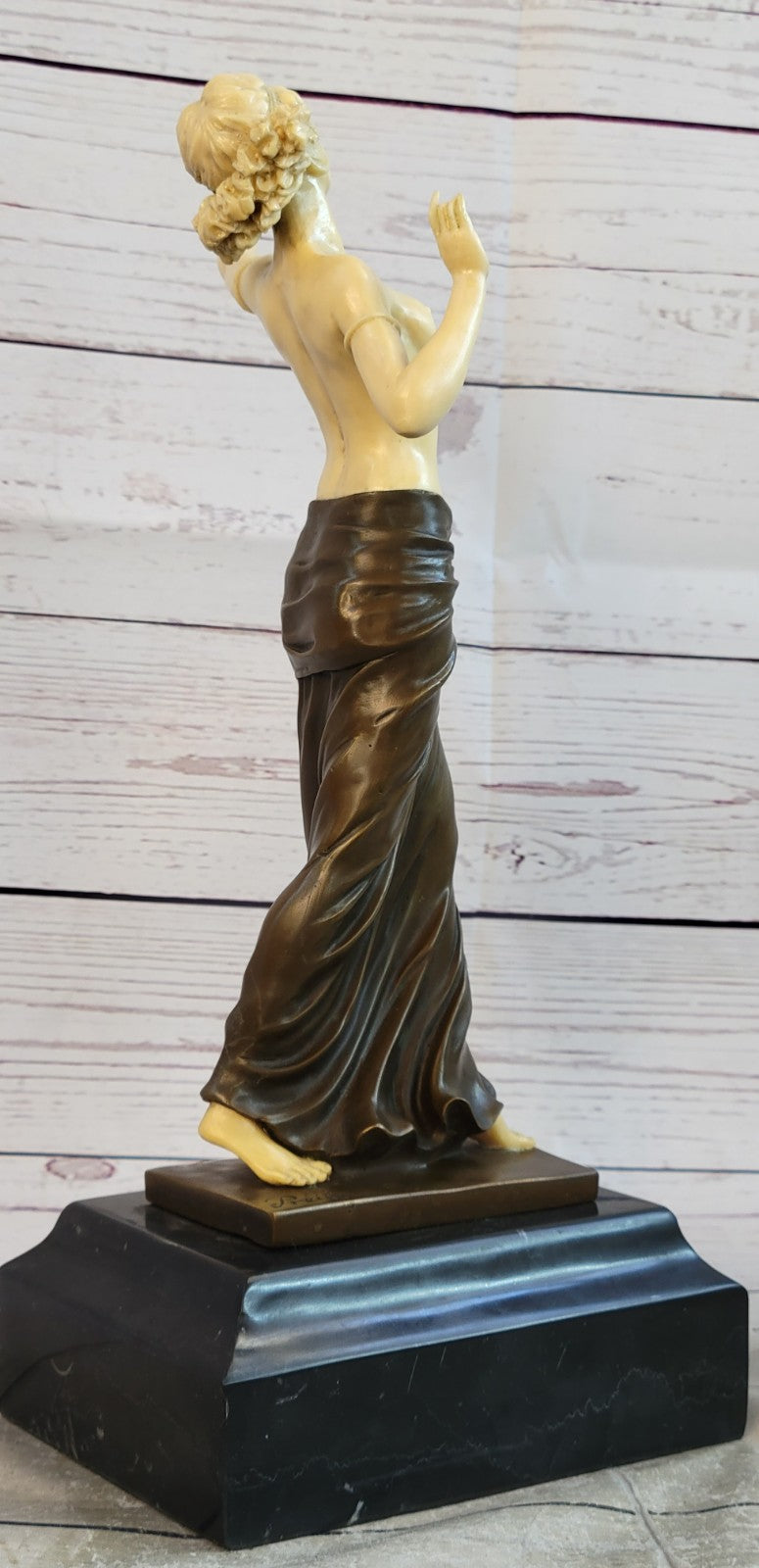 Combination of Real Bronze and Decor Sculpture Hot Cast Erotic Woman Figure
