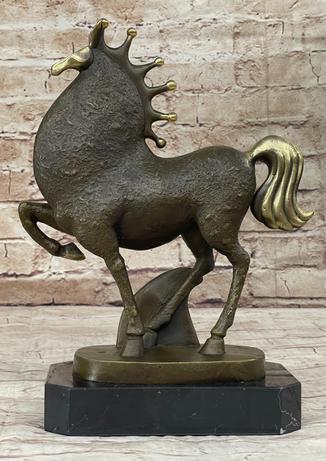 Abstract Horse Bronze Statue by Milo Mid Century Collectible Handcrafted Sculpture