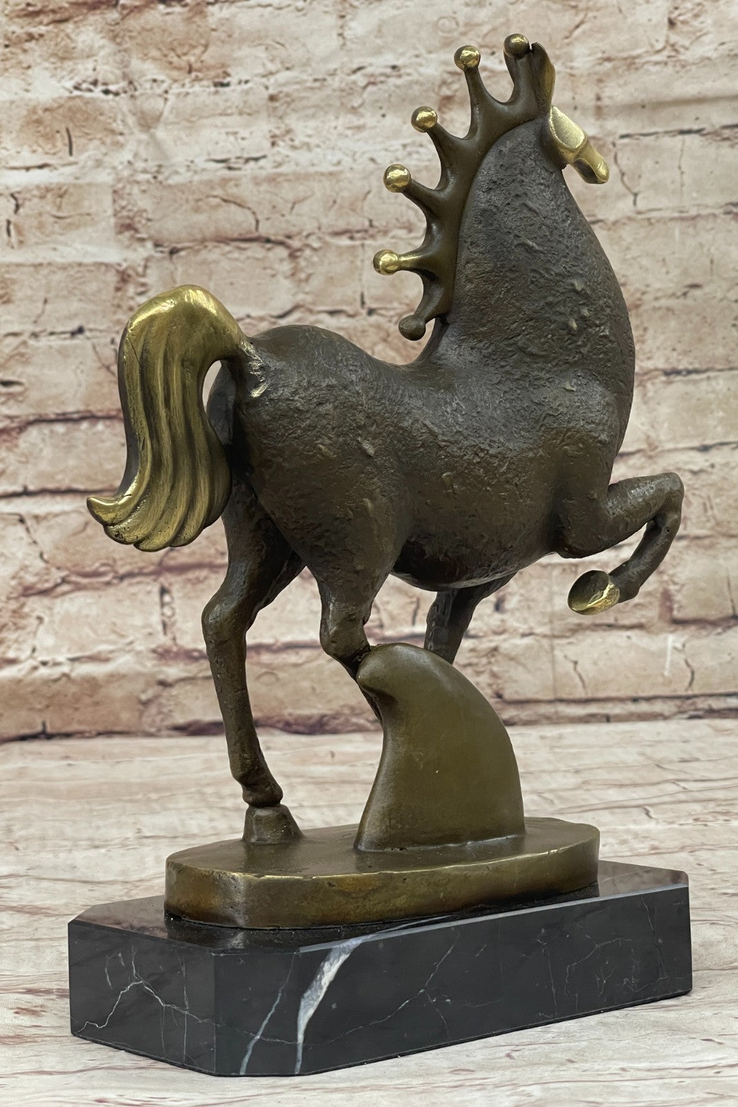 Abstract Horse Bronze Statue by Milo Mid Century Collectible Handcrafted Sculpture