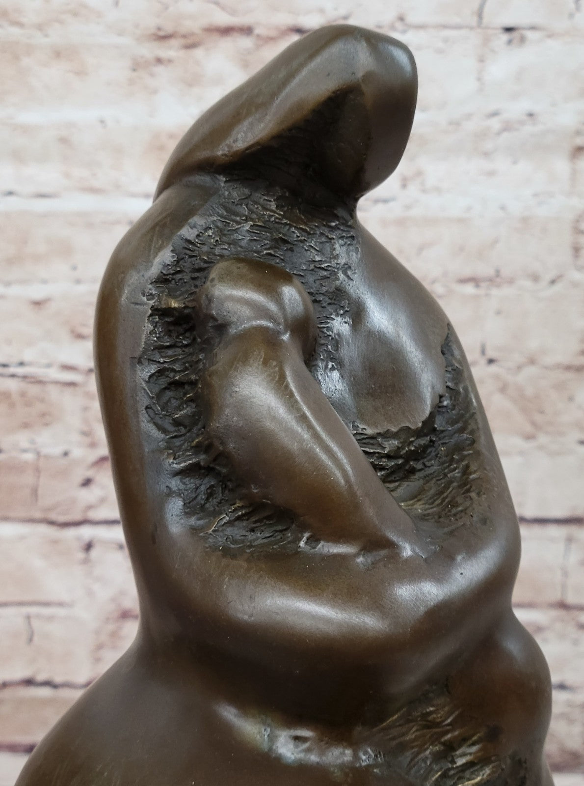 Hand Made Modern Style Mother and Child Bronze Statue, Botero Artwork, Lost Wax Method