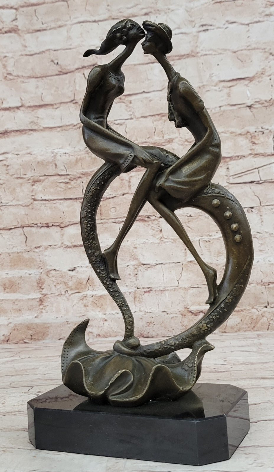 Collet`s Bronze Sculpture: Eternal Love Abstract Art Statue Artwork