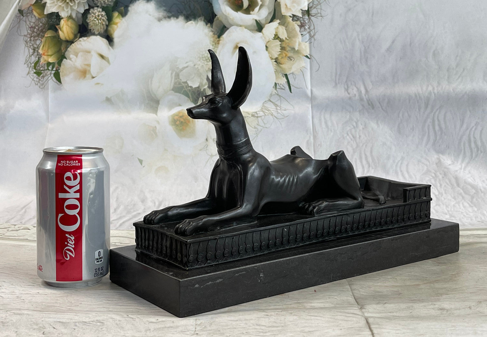 Art Deco Hand Made by Lost Wax Egypt Egyptian Dog Bronze Sculpture Statue Gift