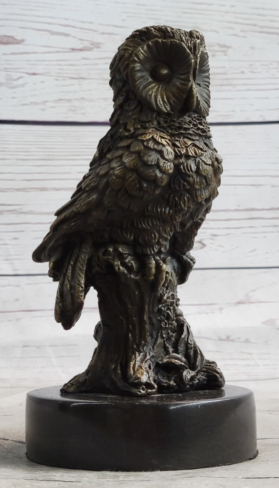 Handcrafted bronze sculpture SALE Bar Owl Hotcast Pure Abstract Large Beautiful