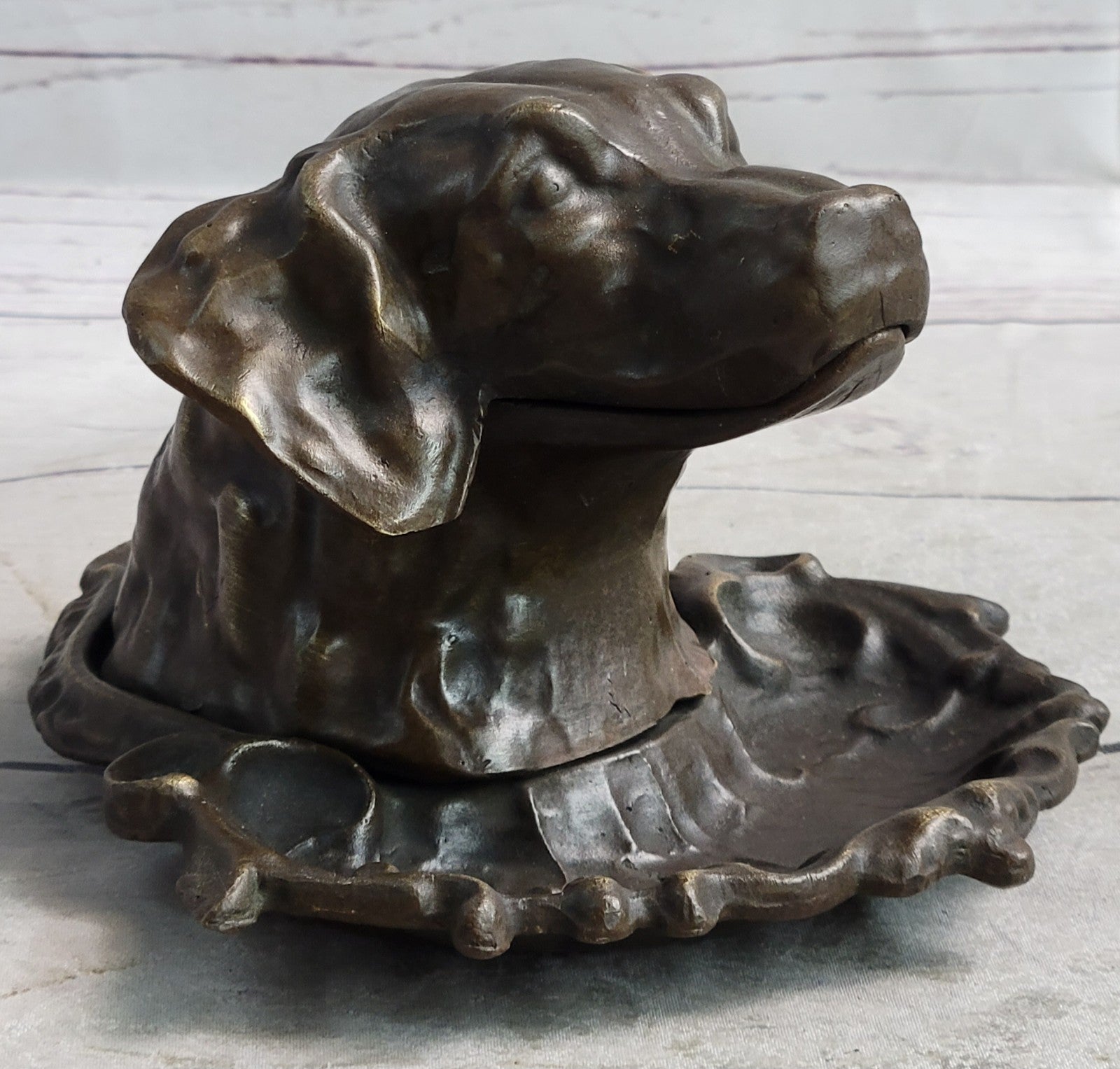 Handcrafted Hot Cast Pet Animal Dog Labrador Incense Burner Bronze Statue