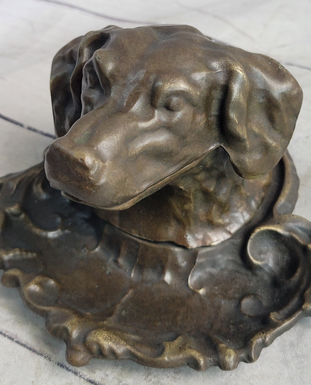 Handcrafted Hot Cast Pet Animal Dog Labrador Incense Burner Bronze Statue