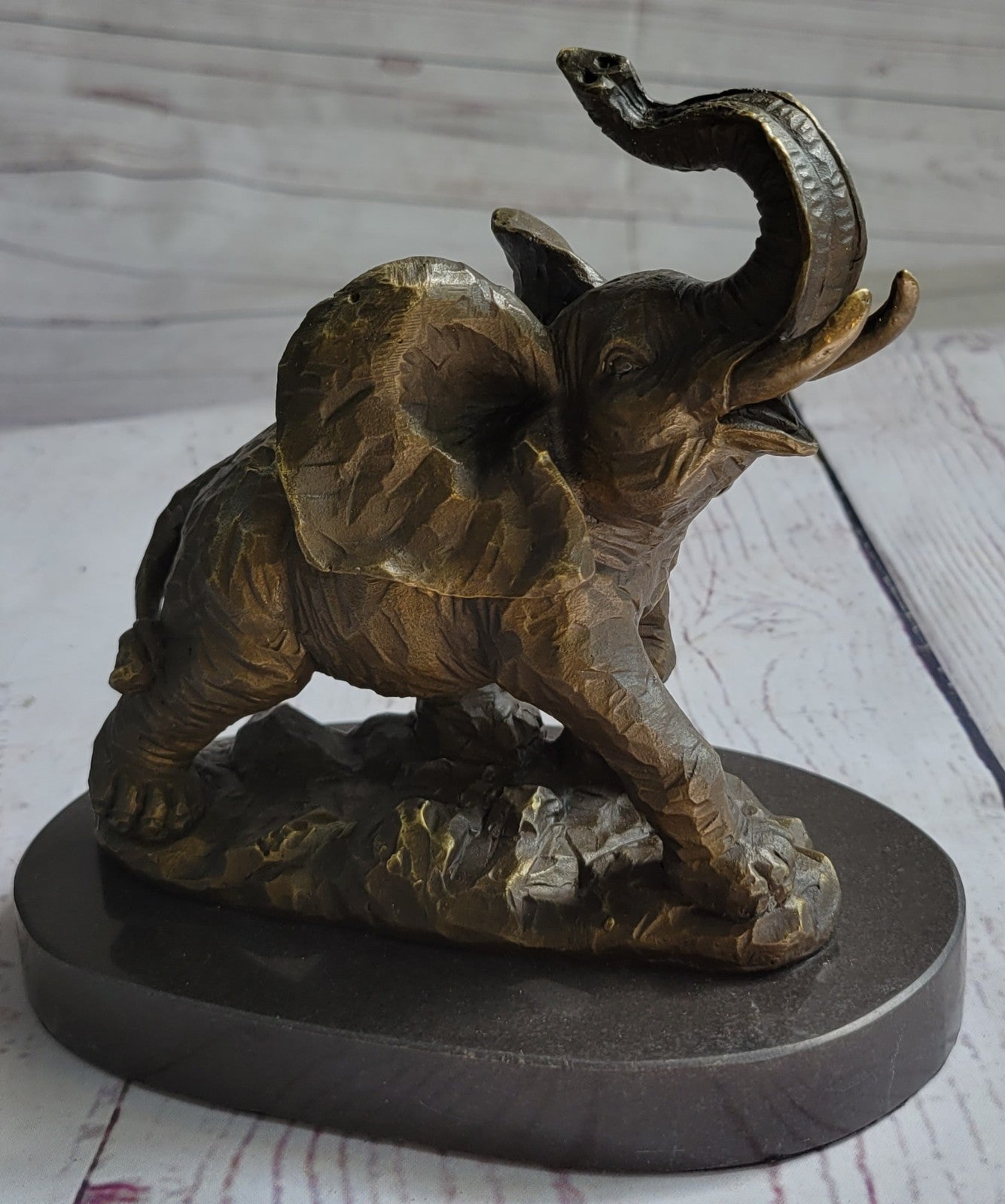 Sculpture Collectible Bronze Decor VIENNA ELEPHANT BRONZE STATUE AUSTRIAN FIGURE