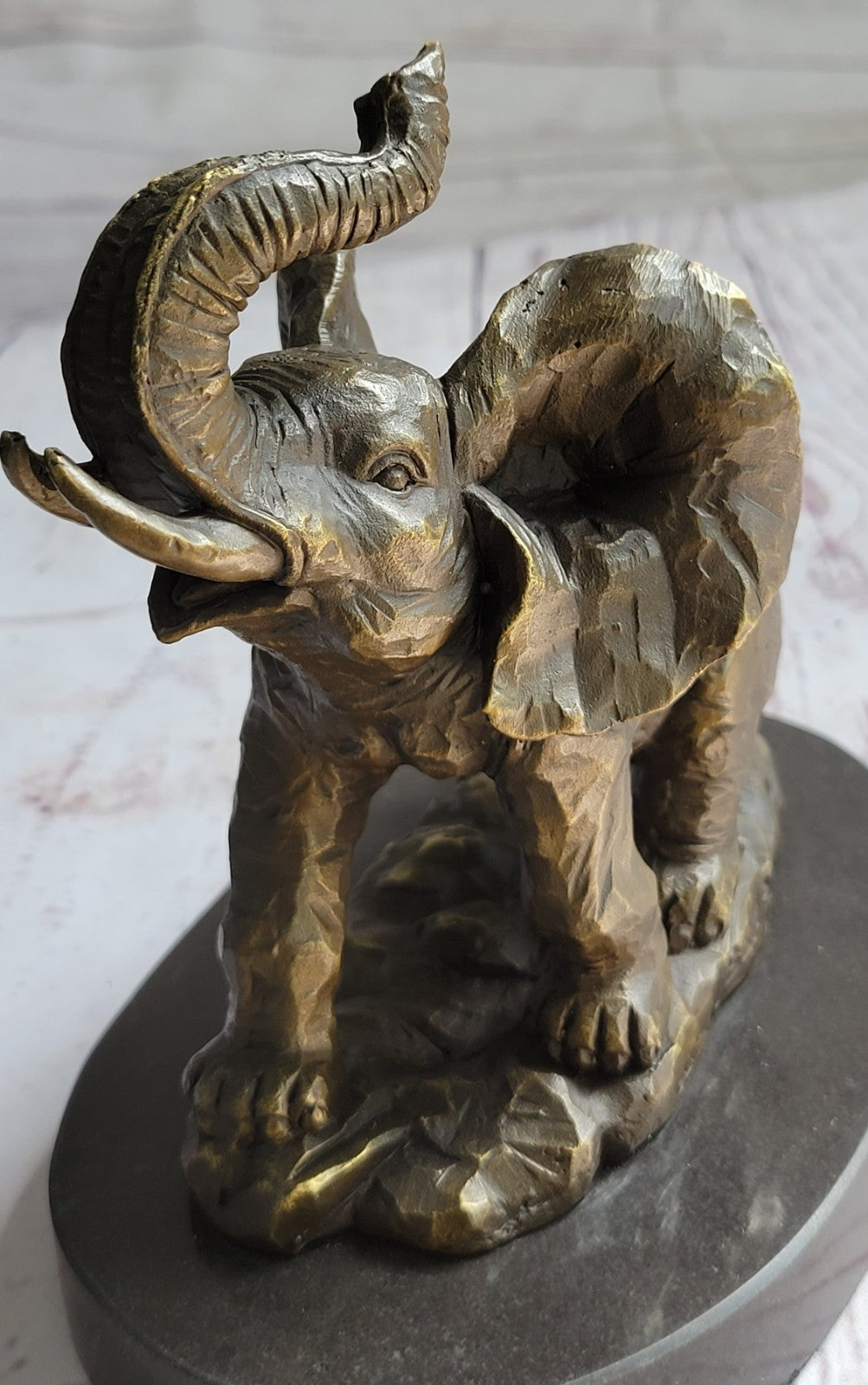 Sculpture Collectible Bronze Decor VIENNA ELEPHANT BRONZE STATUE AUSTRIAN FIGURE