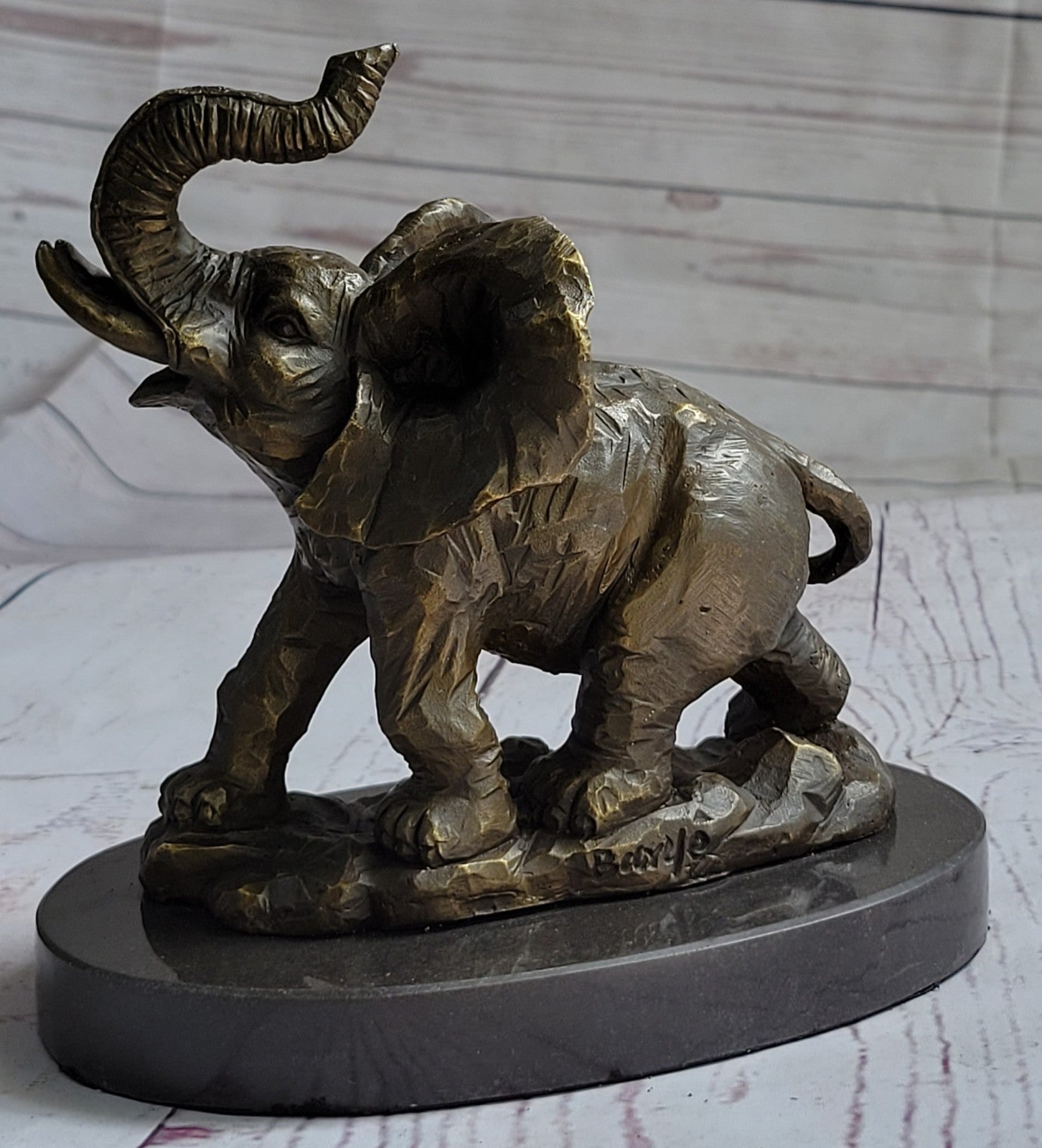 Sculpture Collectible Bronze Decor VIENNA ELEPHANT BRONZE STATUE AUSTRIAN FIGURE