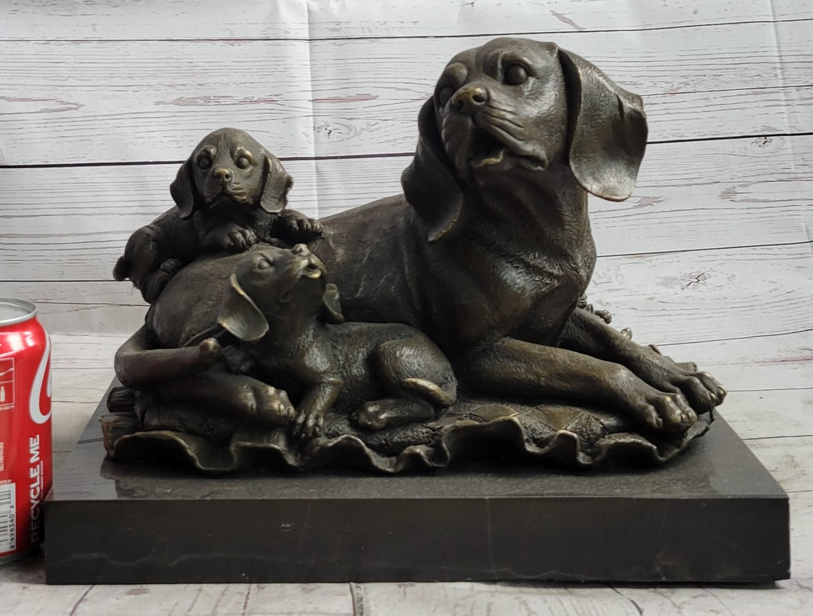 Handcrafted bronze sculpture SALE Ken Breeder Art Marble Dog Retriever Labrador