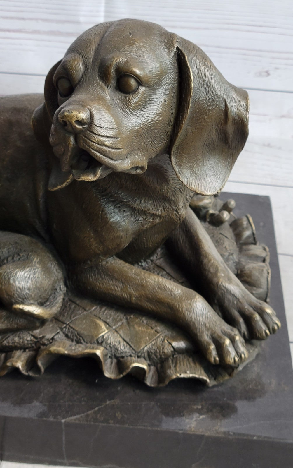 Handcrafted bronze sculpture SALE Ken Breeder Art Marble Dog Retriever Labrador