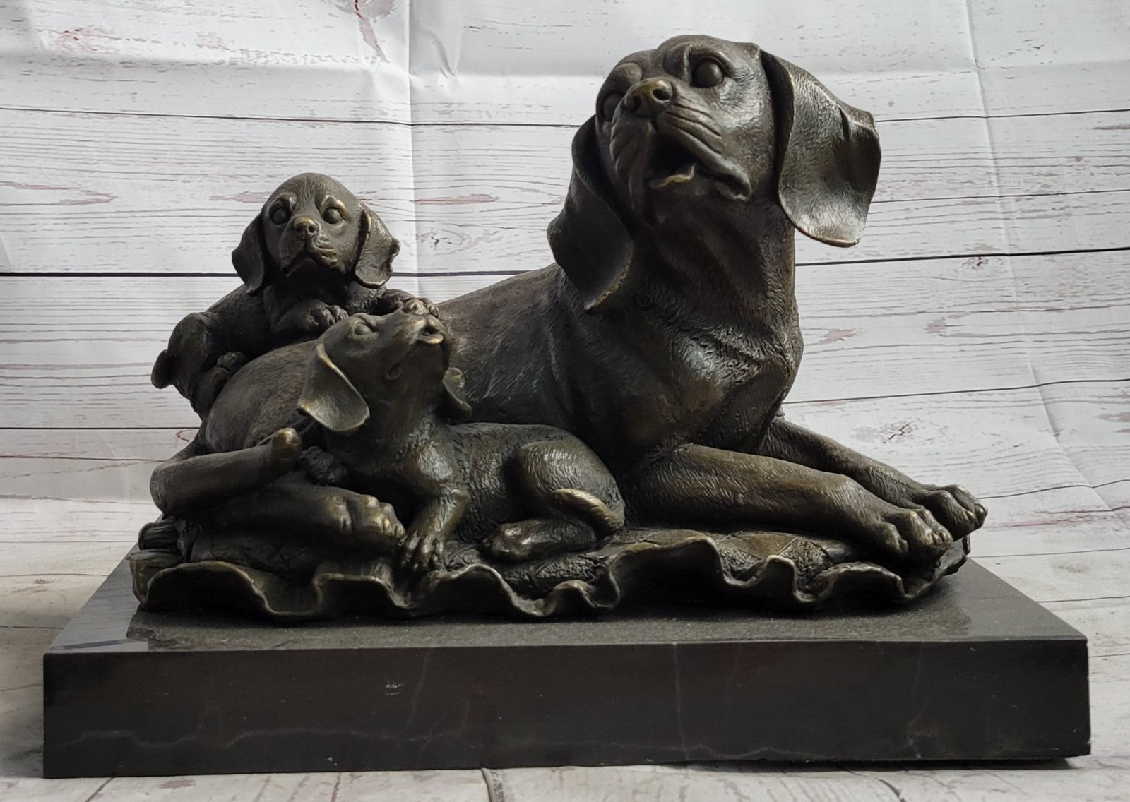 Handcrafted bronze sculpture SALE Ken Breeder Art Marble Dog Retriever Labrador