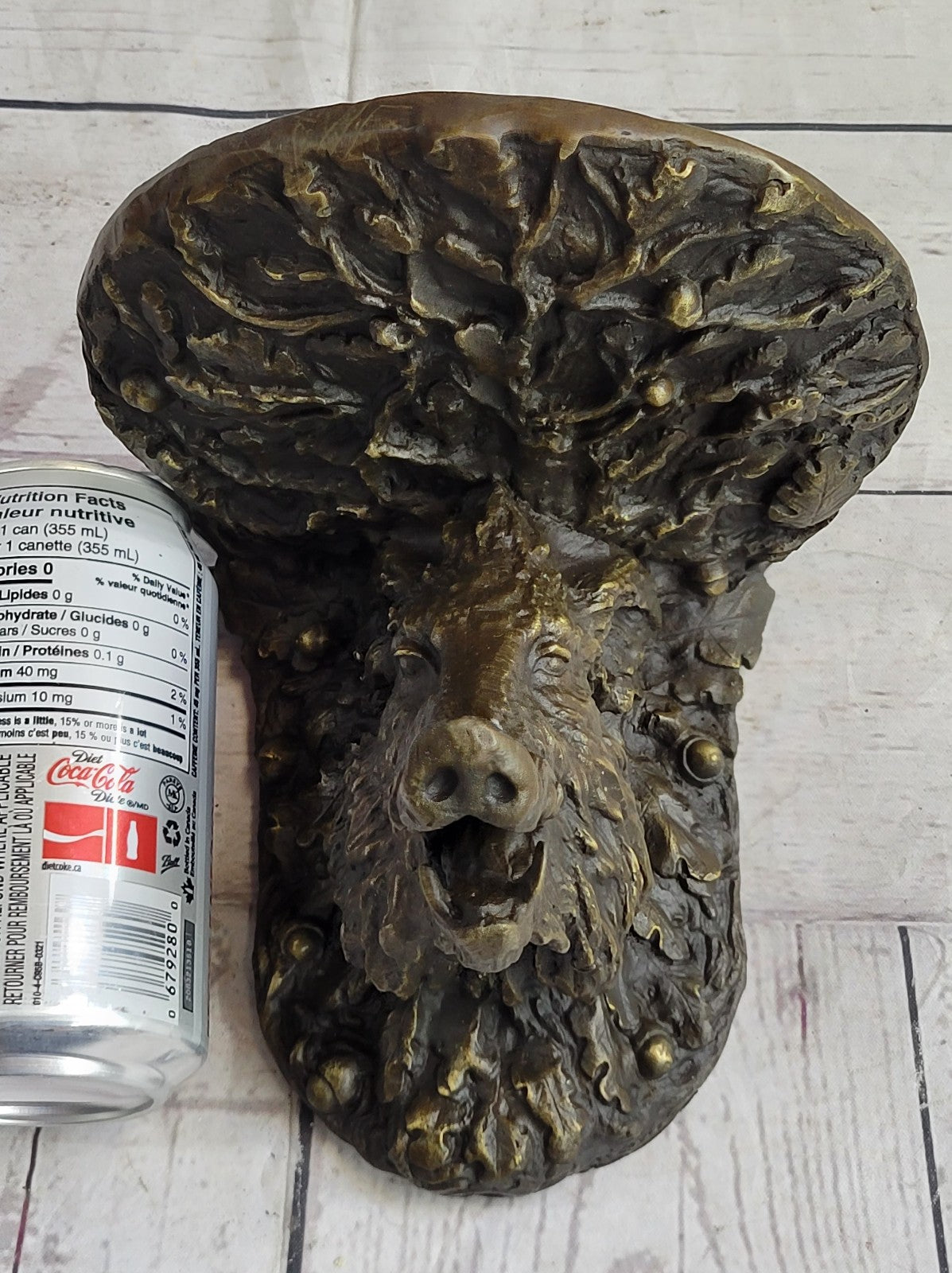 Wild Boar Head Wall Mount Bronze Copper Home Decor Wild Hog Sculpture