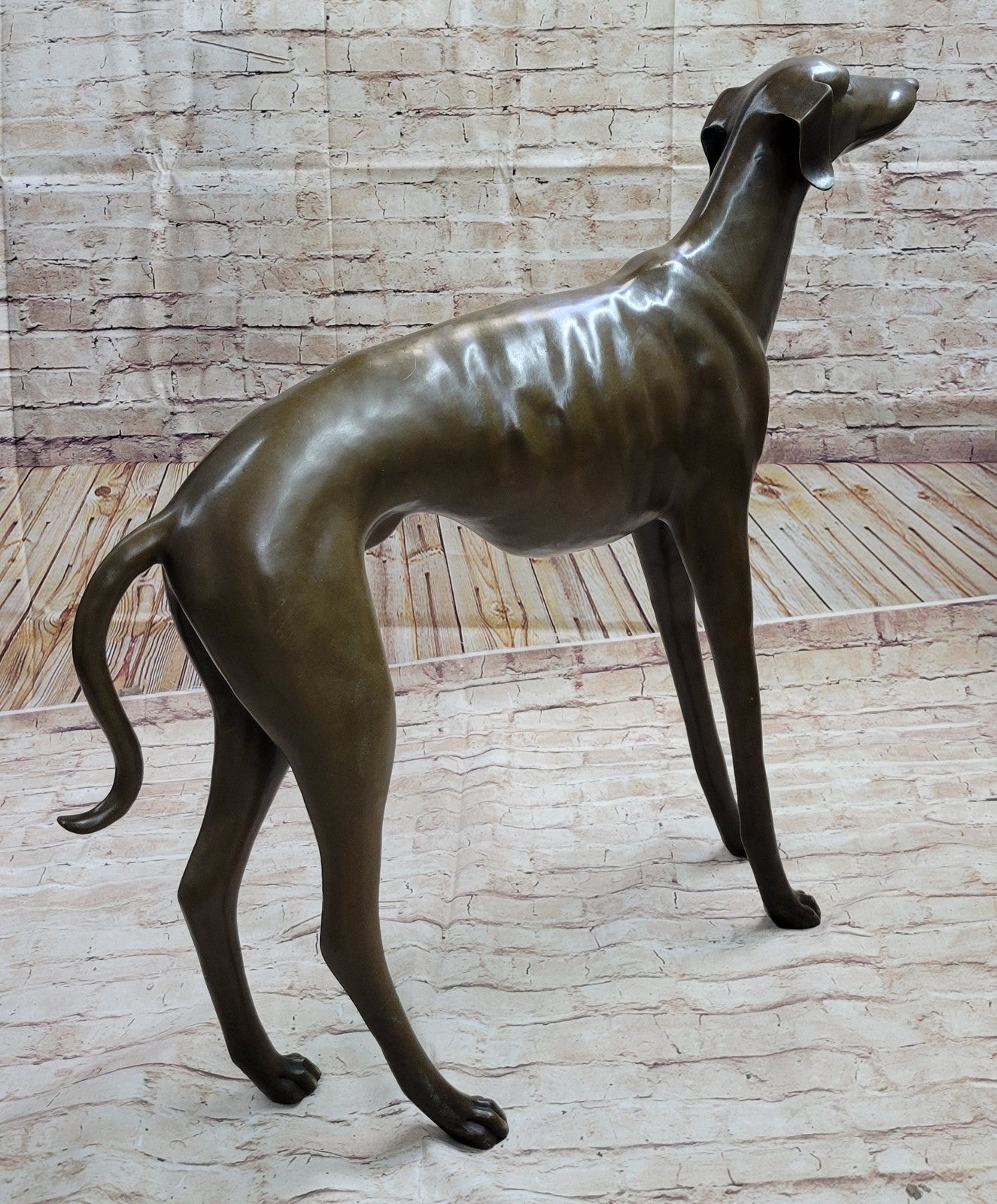 Indoor/ Outdoor Extra Large Whippet  Greyhound Museum Quality Artwork Bronze