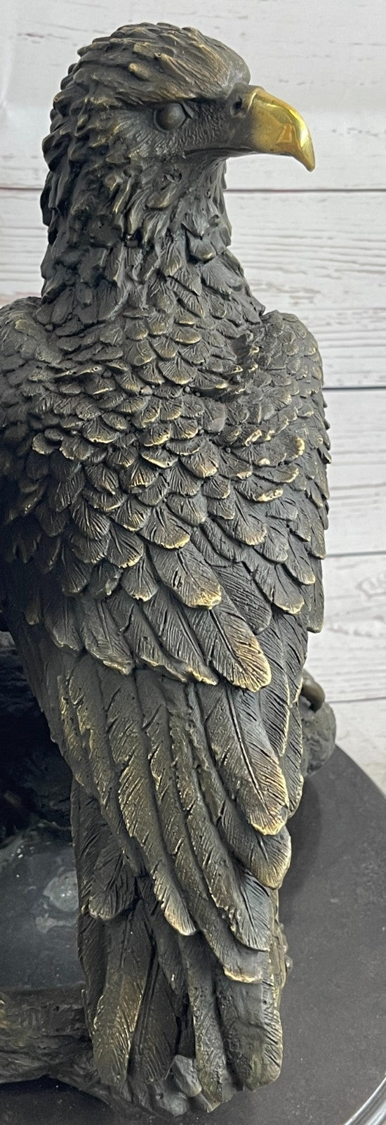 Handmade Milo Bronze Sculpture: Lifelike Eagles in Lost Wax Technique