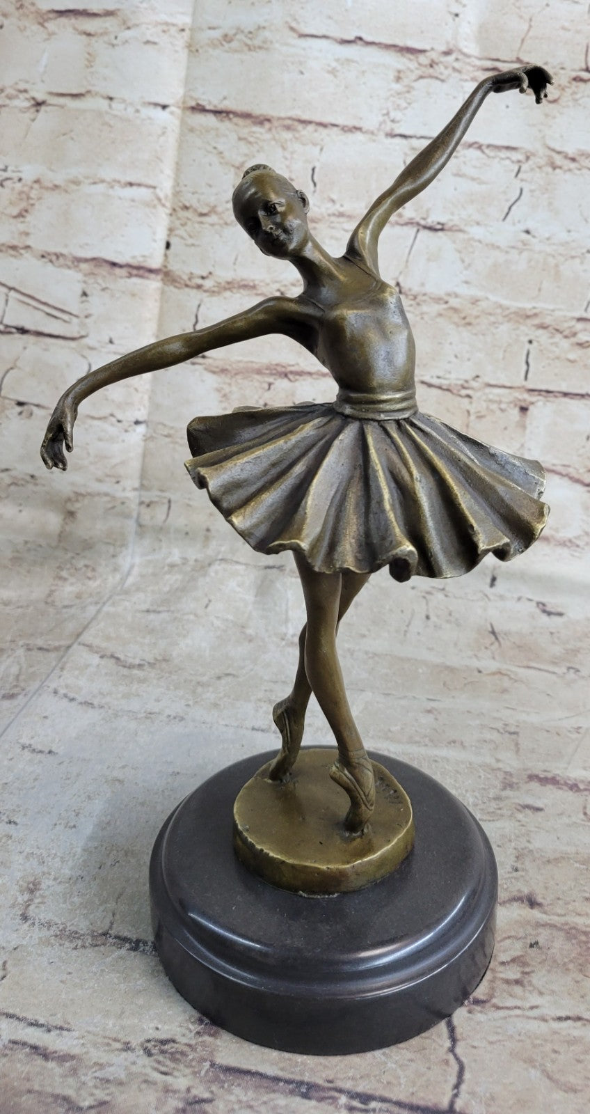 Handcrafted bronze sculpture SALE Marble Deco Nouveau Art Ballerina Prima